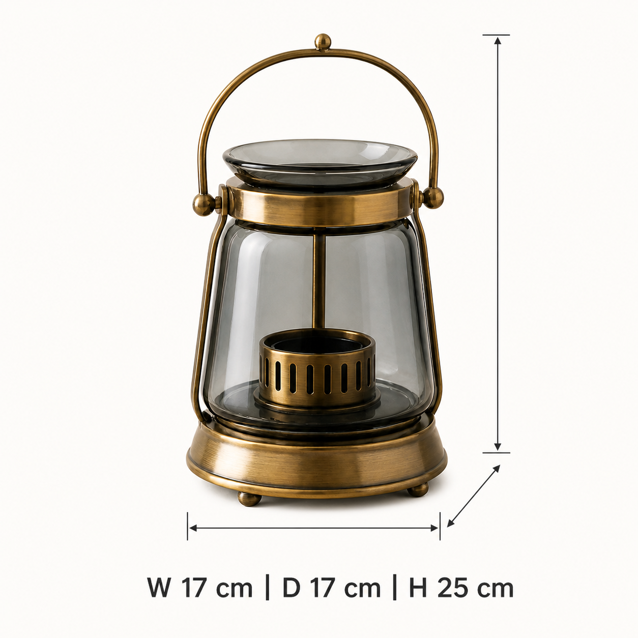 Lantern warmer dimensions: 17 by 17 by 25 cm
