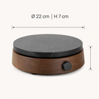 Stone warmer dimensions: 22 cm diameter and 7 cm high